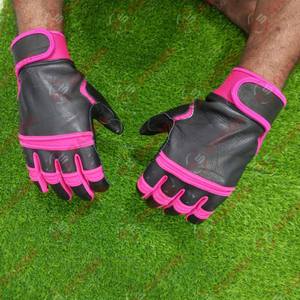 Couleur blanche personnalisée Protection complète des doigts Gants de frappe de baseball Gants de frappe de baseball en cuir véritable - Product Image 5