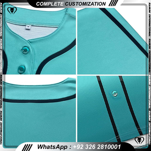 เสื้อเบสบอลขายดีพร้อมโลโก้หมายเลขชื่อและสีที่กำหนดเอง - Product Image 6