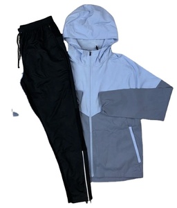 Logo personnalisé hommes survêtement coupe-vent coupe-vent en nylon ensemble costume veste piste fermeture éclair coupe-vent survêtements pour hommes 2026 - Product Image 1