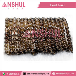 2022 New Arrival Premium Quality 10mm Smoky Quartz Gemstone Round Loose <b>Beads</b>/ <b>Stone</b> <b>Beads</b> From India - Product Image 6