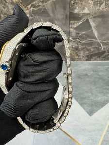 นาฬิกาข้อมือสไตล์ฮิปฮอป ประดับเพชรโมอิสซาไนต์เต็มเรือน ระดับ VVS ระบบอัตโนมัติ หน้าปัดสแตนเลสสตีล ขนาด 41 มม. - Product Image 3