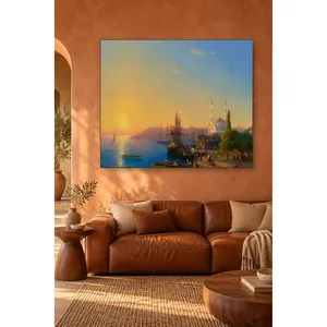 Fida Aivazovsky Coucher de soleil doré à Constantinople Impression sur toile - Product Image 1