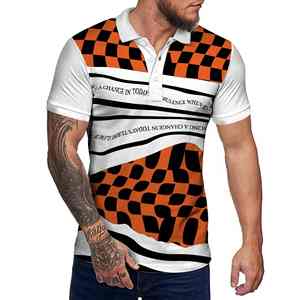 Nueva Camiseta Polo Casual de Manga Corta con Botones, Diseño Creativo, Patrón de Alta Calidad y Transpirable, Camiseta Polo con Estampado Puff para Hombre - Product Image 3