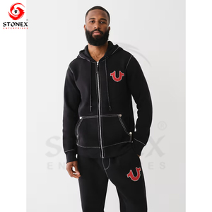 ชุดวอร์มพิมพ์ลายพัฟของผู้ชายชุดวอร์มแบบเรียงซ้อนกันสำหรับฤดูหนาวชุดวอร์มพิมพ์ลายพัฟโลโก้ออกแบบได้ตามต้องการ - Product Image 3