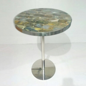 Forma única y diseño moderno Mesa auxiliar de acero inoxidable y mesa central para sala de estar Dormitorio y hotel - Product Image 4