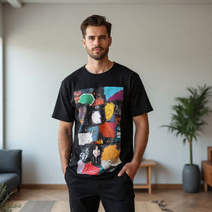 Camiseta de manga corta con estampado personalizado para hombre, ropa para correr, camiseta de sublimación, camiseta de manga corta con cuello redondo para hombre - Product Image 3