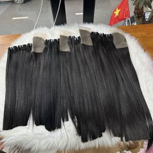 ผมต่อแบบเวอร์จินแท้จากผู้บริจาคคนเดียว สีดำธรรมชาติ เกรดเรมี่ แบบตรง ไม่ผ่านการดัดแปลง  ถักสองชั้น น้ำหนัก 100 กรัม สำหรับขายส่ง - Product Image 1