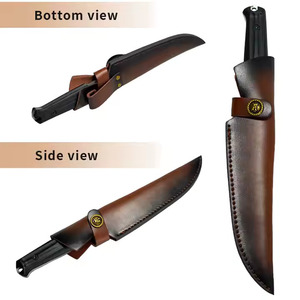 Gaine en cuir forgé professionnel de haute qualité personnalisable OEM pris en charge pour les couteaux de cuisine - Product Image 4