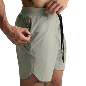 Pantalones cortos de poliéster antiarrugas para hombre con estampado de transferencia de calor Pantalones cortos de secado rápido de alta calidad Pantalones cortos de tela transpirable - Product Image 3