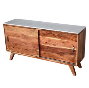 Venta caliente moderno de lujo Vintage soporte de TV de madera con mármol superior de alta calidad extensible muebles de sala de estar para uso en el dormitorio - Product Image 1