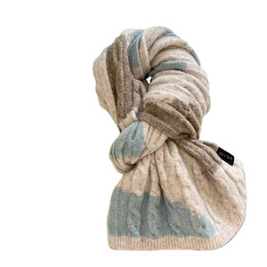 Fine Quality Classic Solid 100% Cotton Eco-Friendly Lightweight Casual Scarf Winter Knitted Thick Warm Soft Muffler Long Korean - Product Image 6