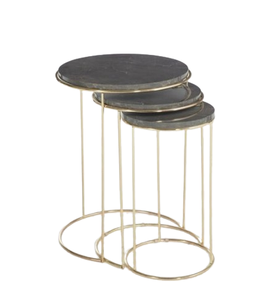 Mesa de centro redonda hecha a mano, mesa de esquina anidada de Metal de hierro, dormitorio, balcón, fabricante, proveedor, muebles para el hogar - Product Image 5