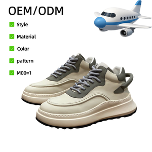 Zapatos de Hombre de Cuero Genuino Antideslizantes, Nuevos, con Suela Gruesa, que Aumentan la Altura, Modernos, para Deportes al Aire Libre, Ocio, Correr, Tendencia, Zapatos Casuales - Product Image 1