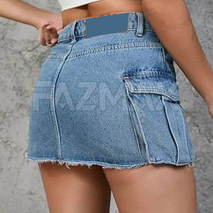 Jupe en jean femme taille haute à vendre fabricant professionnel jupe en jean femme 100% coton - Product Image 2