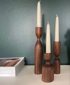 Candelabro de madera marrón de la mejor calidad, candelabro de madera de diseño elegante para el candelero más vendido a un precio atractivo - Product Image 5