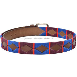 Leather <b>Polo</b> <b>Belts</b> High Quality Many Colors Designs Available Colorful Thread Weaved Design Handstitched <b>Polo</b> <b>Belt</b> - Product Image 6
