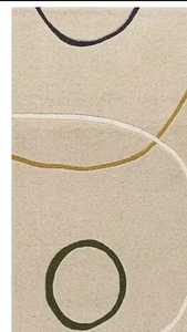 พรมปูพื้นขนแกะด้วยมือคุณภาพสูงพรมปูพื้นแบบปรับแต่งได้ดีไซน์นามธรรมทรงเรขาคณิตใหม่ - Product Image 5