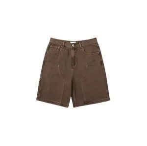 OEM Custom High Quality Heavy Weight Jeans Denim <b>Shorts</b> Wholesale Casual Vintage Denim <b>Shorts</b> <b>Men</b> Brown Dye Custom Cotton Made - Product Image 6
