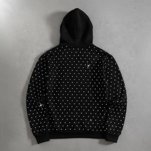 Sudadera con Capucha Personalizada de Corte Regular, de Alta Calidad, Impermeable, para Invierno, Estilo Urbano, con Pedrería, Forro Polar, Color Negro, para Hombre, 2026 - Product Image 2