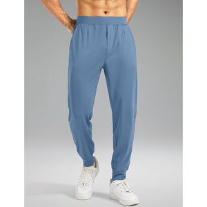 Pantalons de survêtement à fond ouvert pour hommes en maille athlétique Gym Workout Lounge Anti-rides, pantalon homme, pantalon teint uni - Product Image 2