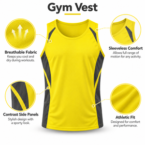 Le gilet de sport offre un matériau à séchage rapide, des mouvements confortables et des performances fiables pour l'exercice, la course à pied et les activités athlétiques. - Product Image 6