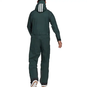 Con capucha y cremallera a prueba de viento impermeable de calidad superior de nailon de dos piezas rompevientos conjuntos de chándal hombres mujeres Unisex - Product Image 2