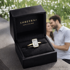 Anillo de Compromiso y Matrimonio de Oro de 14K con Diamante de Laboratorio de 2 Quilates, Corte Esmeralda, Claridad VVS2, Color E, Certificado IGI, para Mujer - Product Image 5