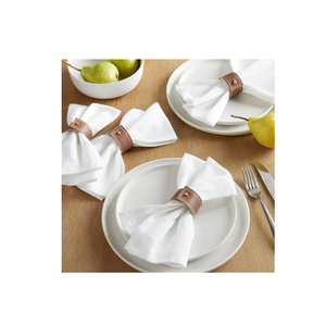 Venta al por mayor de anillos de servilleta con incrustaciones de cuero, soportes de hebilla, accesorios para eventos de boda, artículos de decoración - Product Image 5