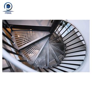 <span class=keywords><strong>บันได</strong></span>เกลียวสีดำลวดลายเรขาคณิตพร้อมราวสแตนเลสสำหรับพื้นที่นั่งเล่นและตกแต่งกลางแจ้ง - Product Image 6