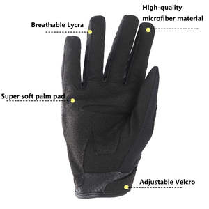 Guantes de Motocicleta de Cuero de Alta Calidad, Transpirables, con Palmas Acolchadas, Diseño Transpirable para Deportes y Carreras - Product Image 6