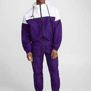 Chándal cortavientos de entrenamiento con logotipo personalizado, conjunto de 2 piezas, chaqueta y pantalones de chándal para hombre, chándales de nailon con cremallera para hombre - Product Image 5