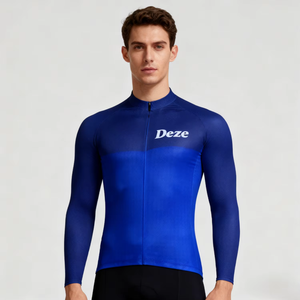 Maillot de cyclisme à manches longues personnalisable avec logo, vente en gros OEM, haute élasticité, anti-frottement, coupe ergonomique pour équipes de club et VTT - Product Image 5