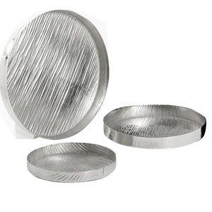 โบราณจบสำหรับบ้านโรงแรมอาหารเย็นเสิร์ฟอาหารถาดโลหะอะลูมิเนียมแฮนด์เมดตกแต่งโลหะถาดเสิร์ฟอาหาร - Product Image 2