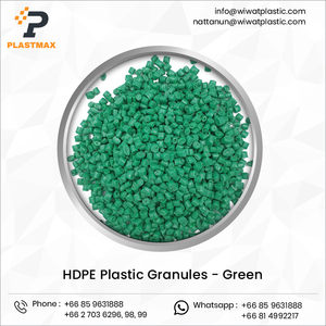 Granulés de plastique HDPE recyclés 100% vierges de couleur verte pour usage industriel au prix le plus bas - Product Image 3