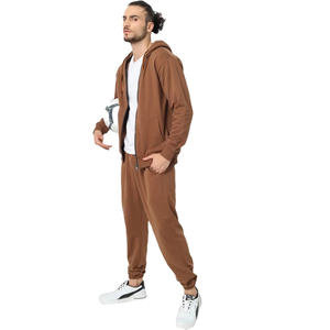 Survêtements de sport décontractés à capuche d'hiver pour hommes de haute qualité avec logo personnalisé ensembles 2 pièces 100% coton - Product Image 4