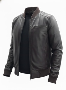 Veste en cuir pour homme en cuir d'agneau véritable respirant écologique couleur côtelée - Product Image 6