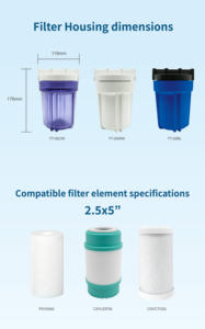 คู่มือ5 "ตัวกรองออสโมซิสแบบพลาสติกสำหรับใช้ในครัวเรือน - Product Image 5