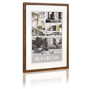 Classical Style Dark Oak Wood Poster <b>Frame</b> 59.4 X 84 cm DIN A1 Engraved Creative <b>Photo</b> <b>Frame</b> <b>for</b> Home <b>Wall</b> Hanging - Product Image 2