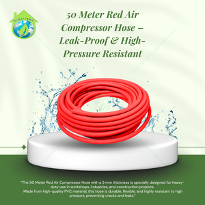 สายปั๊มลมสีแดงหนา50ม. 3มม. ยืดหยุ่นและทนทานเหมาะสำหรับเครื่องมือมืออาชีพและใช้ในบ้าน - Product Image 4