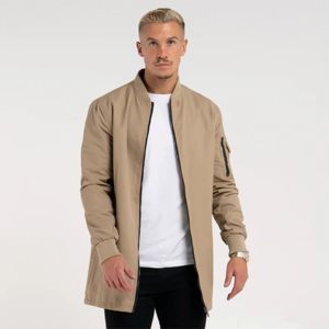 Hombre Chaquetas Sand Longline Bomber Jacket Regular Fit con cuello de béisbol, múltiples bolsillos y elegante atractivo moderno - Product Image 2