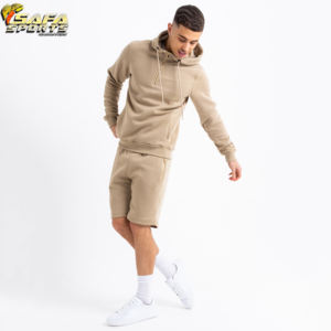 Chándal en blanco con etiqueta 2024 para hombre, chándal liso, chándal personalizado con logotipo, conjunto corto de dos piezas de verano para hombre - Product Image 5