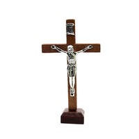 Cruz de Pared Religiosa de Jesucristo en Acero Inoxidable Estilo Art Deco para Colgar en Sala de Estar, Dormitorio, Regalo de Cumpleaños