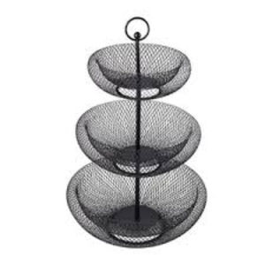Trending <b>Black</b> Color Metal Iron Wire Fruits <b>Basket</b> <b>With</b> 3 Tier Durable for Home Dining Table Fruits <b>Storage</b> <b>Basket</b> - Product Image 5