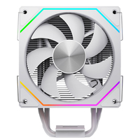 Refroidisseur d'air pour processeur XINMAI avec 6 caloducs ARGB, ventilateur PWM de 120 mm, dissipateur thermique en tour, noir et blanc, ventilateur de refroidissement pour PC de jeu RGB, compatible Intel et AMD