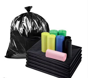 Bolsas de basura Rollo negro Bolsas de basura para residuos domésticos Embalaje de basura de bolsillo plano Exportación de plástico buen precio de VN BEST Service - Product Image 5