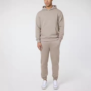 Ensembles de jogging en molleton technique OEM 100% coton Coupe ajustée Survêtement avec col à capuche Motif uni Marque privée Vêtements de sport d'hiver - Product Image 1