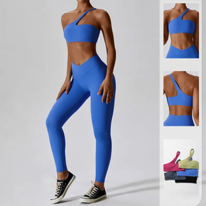 Soutien-gorge de sport pour femme, personnalisable, doux, à une épaule, taille plus, pour le yoga, la remise en forme, la salle de sport, 2026 - Product Image 5