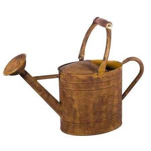 Regadera de metal con acabado rústico con pico largo para un fácil cuidado de las plantas de jardín, riego interior y exterior - Product Image 1