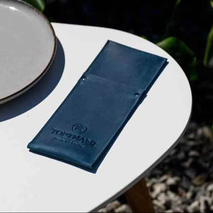 Porte-Couverts en Cuir Véritable Fait Main Durable et Écologique de Luxe pour Restaurant Organisateur de Couverts Rustique Rouleau LCH-0039 - Product Image 1