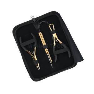 Kit d'outils de pose d'extensions de cheveux en micro-perles pour salon, comprenant un pince à sertir, un outil de retrait, une pince à boucle et un crochet pour une pose sécurisée en acier inoxydable - Product Image 1